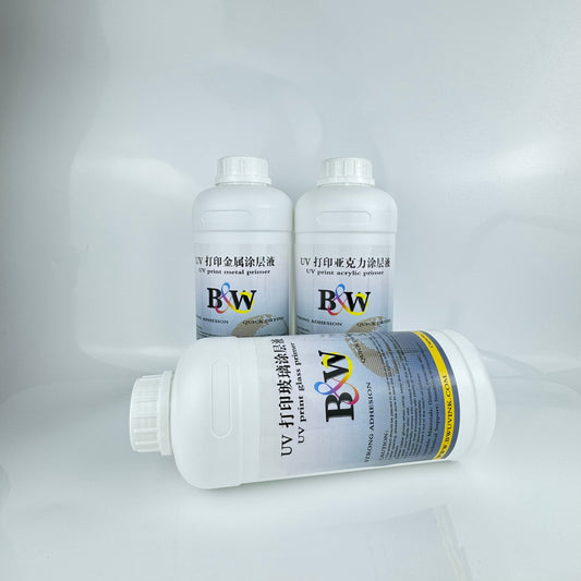 Imprimación de pretratamiento de recubrimiento de tinta UV para imprimación UV de impresión de metal de vidrio acrílico